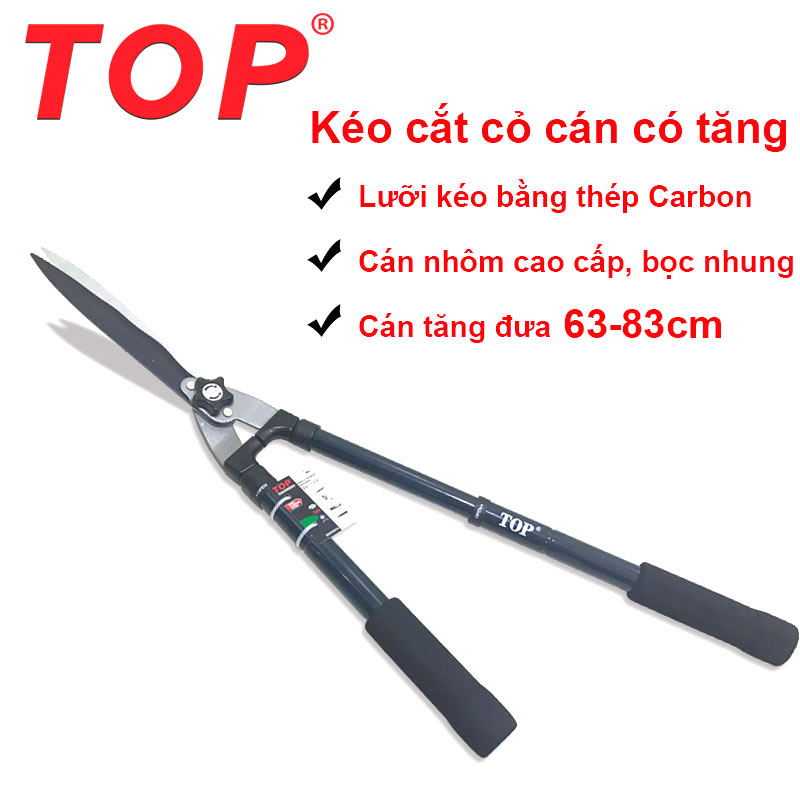 K&eacute;o cắt cỏ, cắt h&agrave;ng r&agrave;o c&oacute; tăng [63-83cm], tay bọc nhung - TOP HC-2032H2