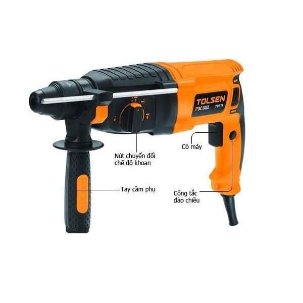 Máy khoan 3 chức năng 26mm 800w-Tolsen 79510