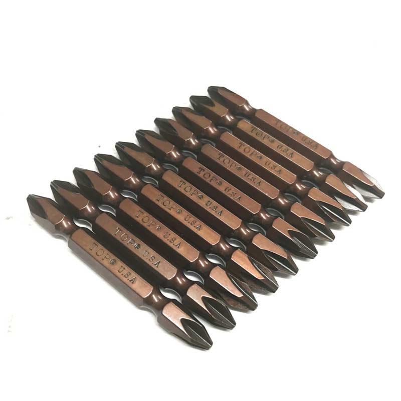 Mũi V&iacute;t 2 Đầu Ngắn 65mm Xi N&acirc;u Top TBD-14067B