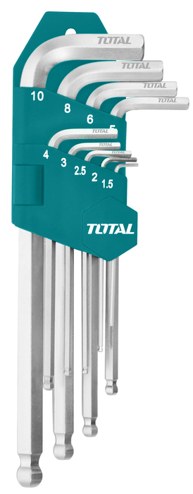 Bộ lục gi&aacute;c đầu bi 9 chi tiết 1.5-10mm Total THT106291