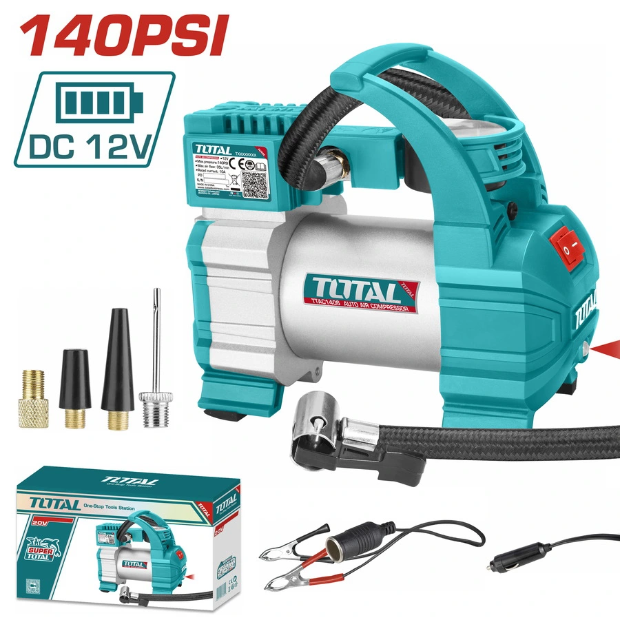 M&aacute;y N&eacute;n Kh&iacute; Mini Bơm Lốp &Ocirc; T&ocirc; DC12V Total TTAC1406